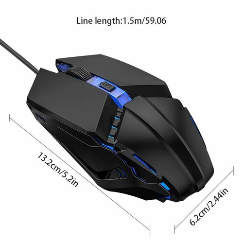 Wired Gaming Mouse Gamer 3200DPI USB Ergonomic Mouse Computer Office Sound Silen - Picture 7 of 15