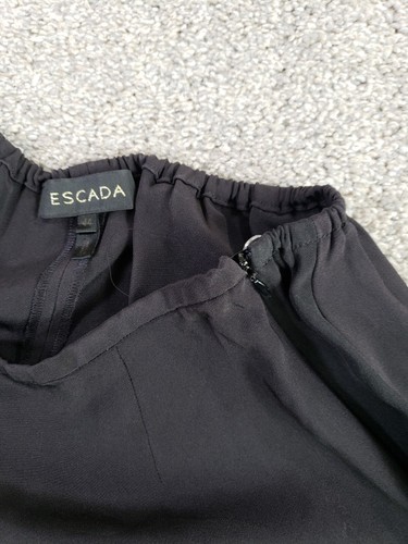 Escada Womens Dress Pants 44 Black Wide Leg Vintage - Picture 9 of 12