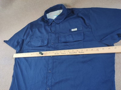 Chemise De Pêche Ocean + Coast Manches Courtes – Bleu, Taille XLT Pour Homme, état Correct