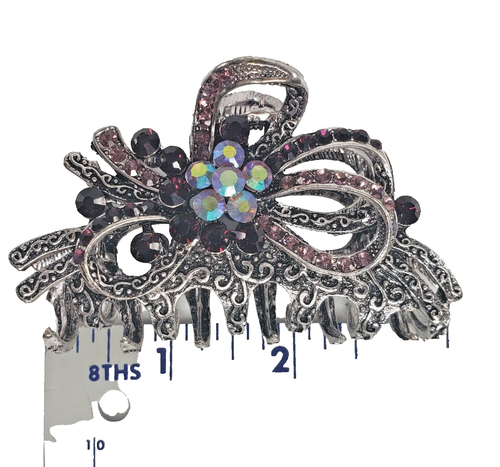 Clip de joyería para el cabello estilo vintage clip de mandíbula de metal diamantes de imitación de cristal paquete de 3 - Imagen 13 de 16