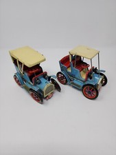 Japan Tin Litho Modern Toys Old Time Cars Lot Of Two Parts Or Repair Only