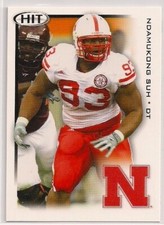 2010 NDAMUKONG SUH HIT #77 ROOKIE NEBRASKA CORNHUSKERS DETROIT LIONS