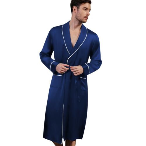 Herren Seide Satin superweiche Robe - 5 TAGE VERSAND USA - Verkäufer - SCHNELLER VERSAND!!!! - Bild 27 von 30