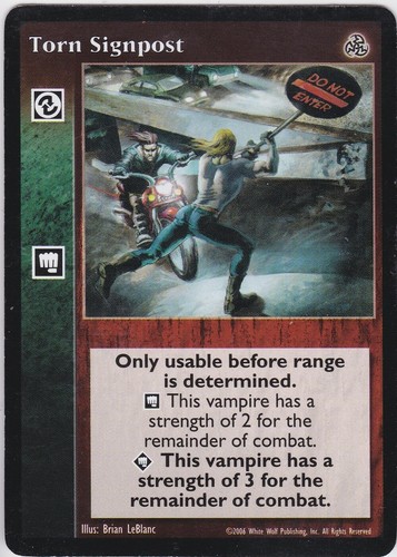 Torn Signpost Mixed HttB/KoT/LotN/3rd Ed./KMW/Anarchs/CE/Sabbat War V:TES VTES - Picture 4 of 8
