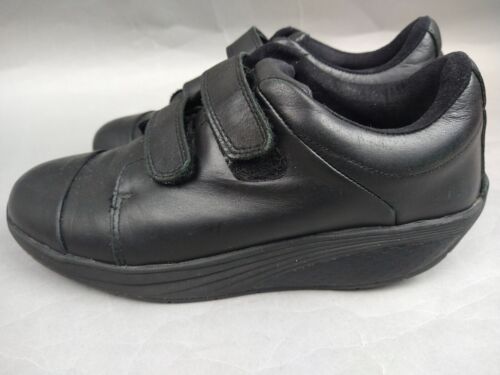 MBT Black Leather Comfort Loafers Walking Shoes Women's 5-5.5 Rocker Sneakers - Picture 3 of 10