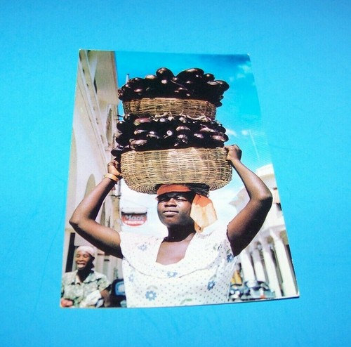 Haiti Vintage Postcard  "Egg Plants For Sale"  Port-au-Prince, Haiti West Indies - Picture 1 of 2