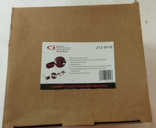 NEU Freendo CMI 212-5910, Auftragnehmer Schweiß & Stecker NPT Wanne Dusche Ventil Pack - Bild 8 von 8