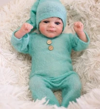 18in Chubby Reborn Baby Dolls Cloth Body Baby Adorable Smiling Newborn Kid Gifts