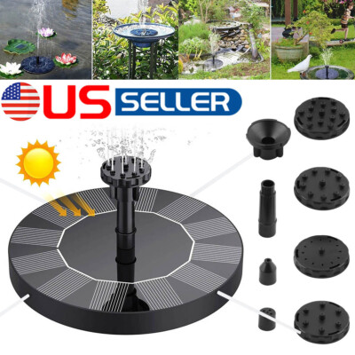 #ad Solar Power Fountain Submersible Floating Water Pump Pool Bird Bath Pond Garden