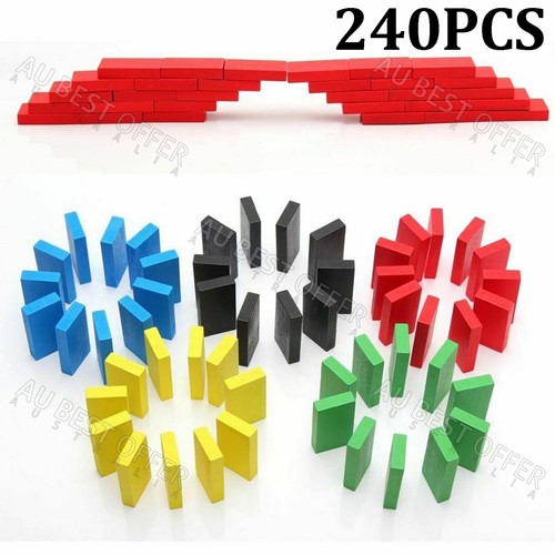 240-960pcs Domino Blocks Tiles Tumbling Dominoes Knock Down A - Picture 16 of 19