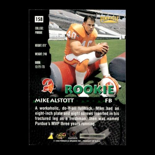 Mike Alstott 1996 Pinnacle Rookie Tampa Bay Freibeuter #158 R329M 47 - Bild 2 von 2