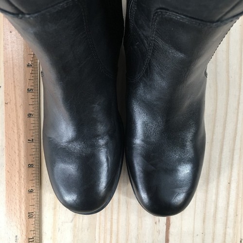 Vintage Nine West Boots Womens 5.5 Ridding Tall Buckle Side Zipper Black Leather - Picture 6 of 11