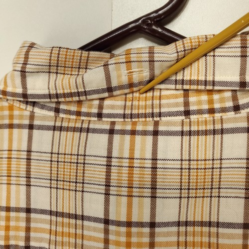 GANT The Hugger Old Loom Oxford Button Down Shirt Men's XL Ivory Plaid Cotton - Bild 6 von 11