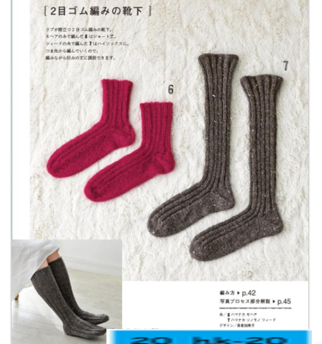 4834781968 Book Easy Hand Knitting Pattern Knit Socks Room Shoes Daily Photo JP - Picture 6 of 11
