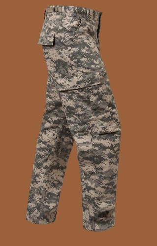 ACU DIGITAL CAMOUFLAGE PANTS MILITARY BDU CARGO 6 POCKET FATIGUE TROUSERS - Picture 4 of 8
