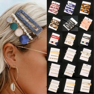 Fashion-Set-Women-039-s-Hair-Slide-Clips-Snap-Barrette-Hairpin-Pins-Hair-Accessories
