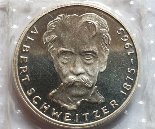 5 DM Gedenkmünzen Silber PP 1975 A. Schweitzer (G) / 1985 Jahr der Musik (F) - Bild 1 von 5