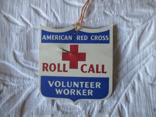 American Red Cross Roll Call- Volunteer Worker Cardboard Identifier & Pin - Picture 2 of 7