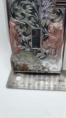 Estuche Encendedor Hadson Combo Tabaco Art Deco Cromo Vintage Pergamino - Imagen 4 de 9