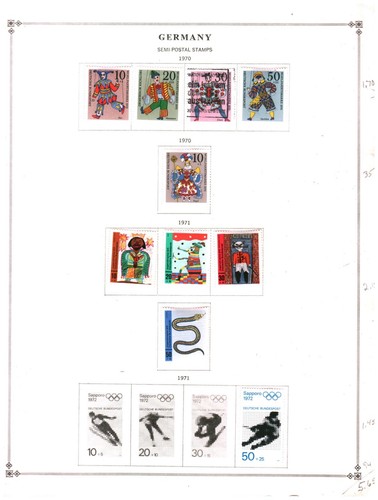 Collection, Germany, Part F Scott Album Pages, 1940/1980 Cat $271, Min t& Used - 第 16/24 張圖片