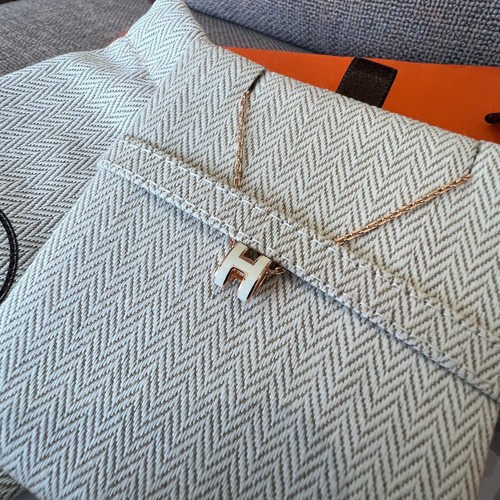Colgante Hermes Mini Pop H oro rosa y blanco H147992FO49 - Imagen 2 de 8