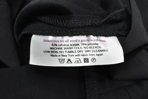 MM.Lafleur Trouser Pants Womens 6 Black Lightweight Pleated High Rise Slim - Afbeelding 5 van 12