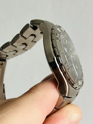 Boccia Watch Titanium Men's Quartz Chronograph Watch 40mm New Battery Black Dial - Picture 4 of 11