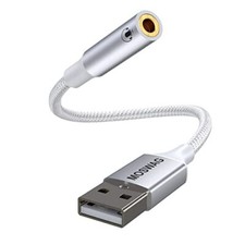 Adaptador de conector de audio USB a 3,5 mm para auriculares, PC y port til