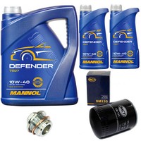 MotoröL Set Mannol Defender 10W-40 7 Liter + ÖLfilter + Schraube FüR VW LT 40-55