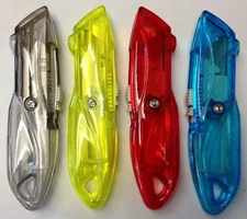 Generic Assorted Colors Plastic Standard Retractable Utility Knives 4 Knives