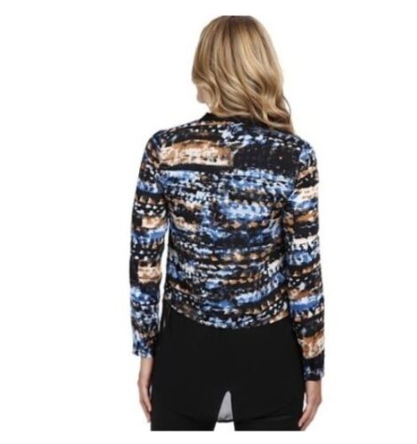 NUEVO CON ETIQUETAS DKNYC L/S Chifón Doble Capa Botón A Través Blusa Tallas S M L Precio de venta sugerido por el fabricante $99.50 - Imagen 4 de 4