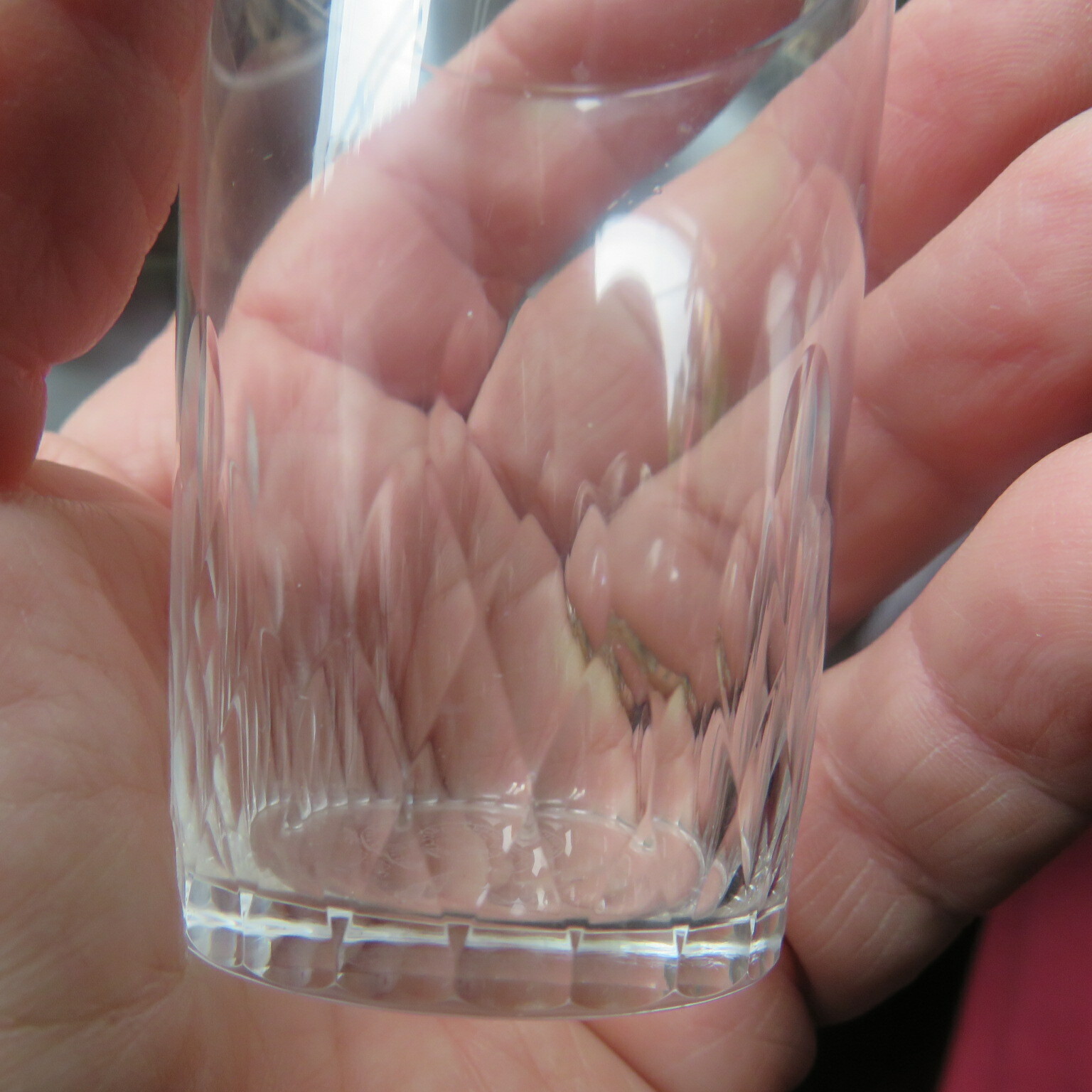4 verres gobelet en cristal de baccarat modèle écaille richelieu H 6,8 cm signé Limited edition nieuw