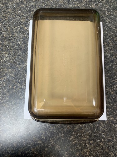Pyrex USA Corning Pan Braun Braunglas Backform Auflaufform #232 28x18x4 cm - Bild 3 von 5