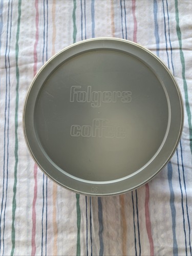 Vintage Folgers Metal Coffee Can Tin Automatic Drip 39 ozs Lid Mountain Grown - Picture 8 of 11
