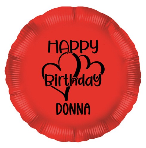Custom Happy Birthday 18" Foil Balloon, Circle/Heart Shape, Air/Helium - 036 - Picture 25 of 33