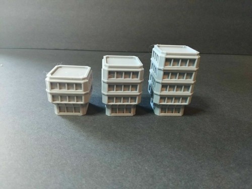 Set de 3 Sci Fi Building 24 - Tabletop Wargame Terrain Battletech Warhammer - Imagen 2 de 3