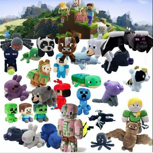 Minecraft Plush Toys Creeper Enderman Mooshroom Ocelot Bat Squid Pig - Picture 2 of 70