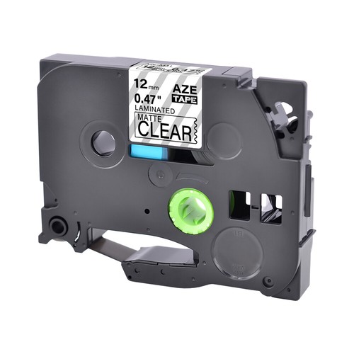 2×Ruban étiquettes Compatible avec Brother TZ-M31 Noir sur Transparent mat 12mm - Photo 4/4