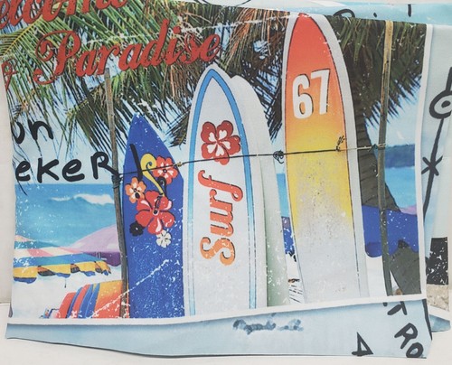 1 Fabric Printed Valance (18"x60")(no tiers) HUNTINGTON BEACH POSTCARDS, LK - Picture 17 of 17