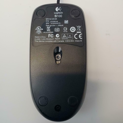 LOGITECH B100 USB Wired Mouse | Grade A | 5211 - 第 3/4 張圖片