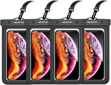 4 Pack Waterproof Cell Phone Pouch Water Proof Dry Bag with Neck Lanyard