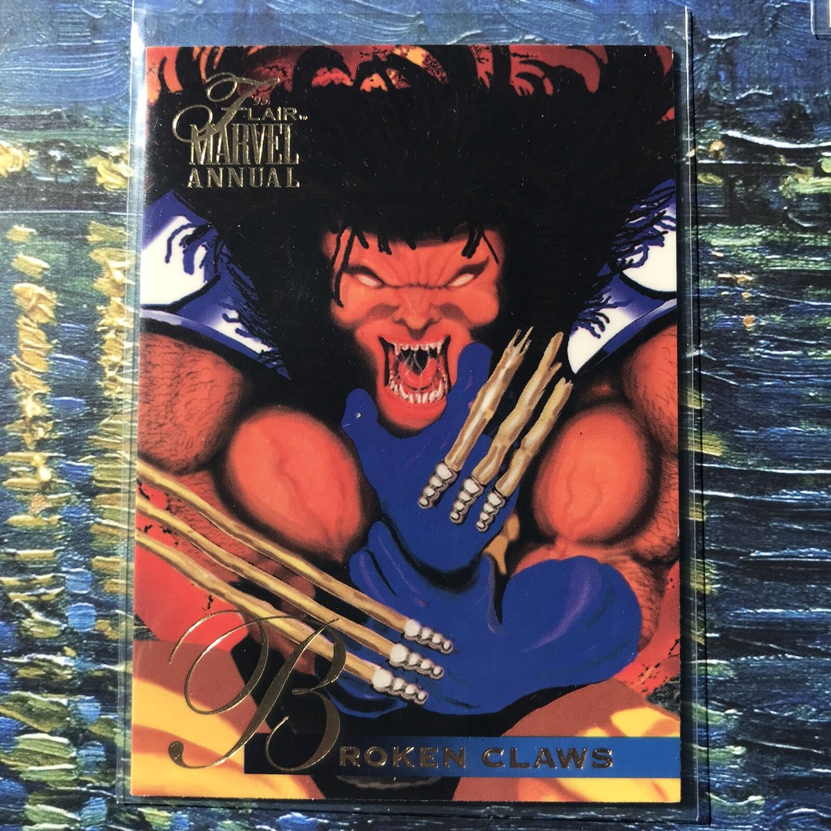 95 FLAIR WOLVERINE BROKEN CLAWS #M1 1995 MARVEL COMICS TRADING