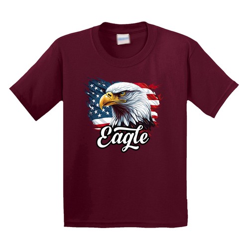USA American Eagle Flag Kid's T-Shirt Independence Day Patriotic New Gift Tee - Picture 12 of 14
