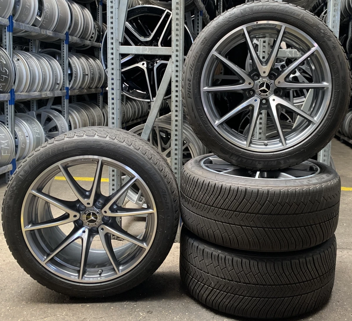 4 Orig Mercedes Benz Winter Wheels AMG 265/40 R19 102V M+S E-Class 