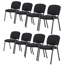 8PCS Stackable Reception Chair Office Guest Chair Waiting Conference Room