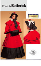 Victorian Cloak Skirt Bonnet Sewing Pattern U-pick Size 8-22 Butterick 5266 OOP