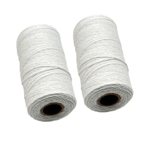 2 Roll 1mm White Pure Cotton Loom Warp Thread Yarn for Weaving Carpet Tapestry - Picture 2 of 8