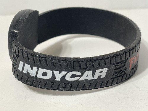 Firestone Indy Car Tire Tread Rubber Collectible Bracelet Black One Size - Picture 2 of 4
