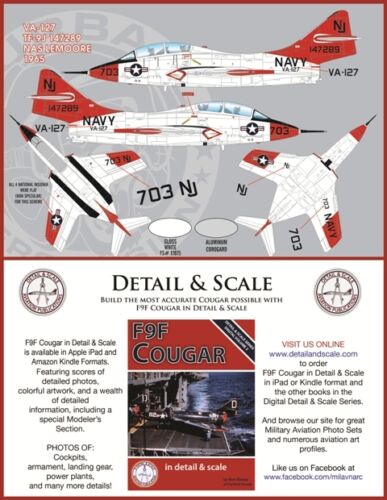 1/48 Furball Cougar Trainers TF-9J decals for the Kittyhawk kit - Picture 8 of 9