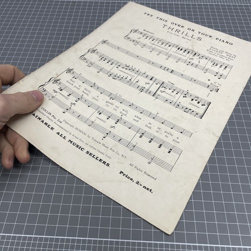 ORIGINAL VINTAGE RETRO Song Sheet Music Graphic Illustrated Art Cafe Mancave - Picture 3 of 3